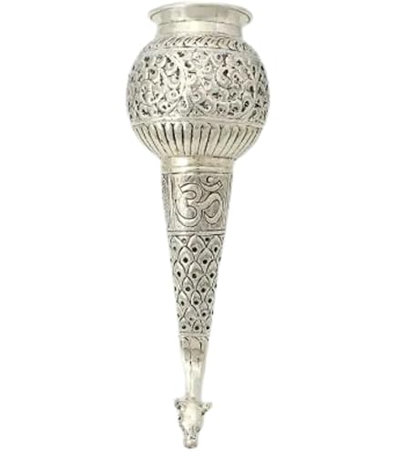 Pure Silver Gaumukh Shankh (Cow Face Shankh) – Traditional Pooja Accessory for Abhishek, Rituals & Temple Use