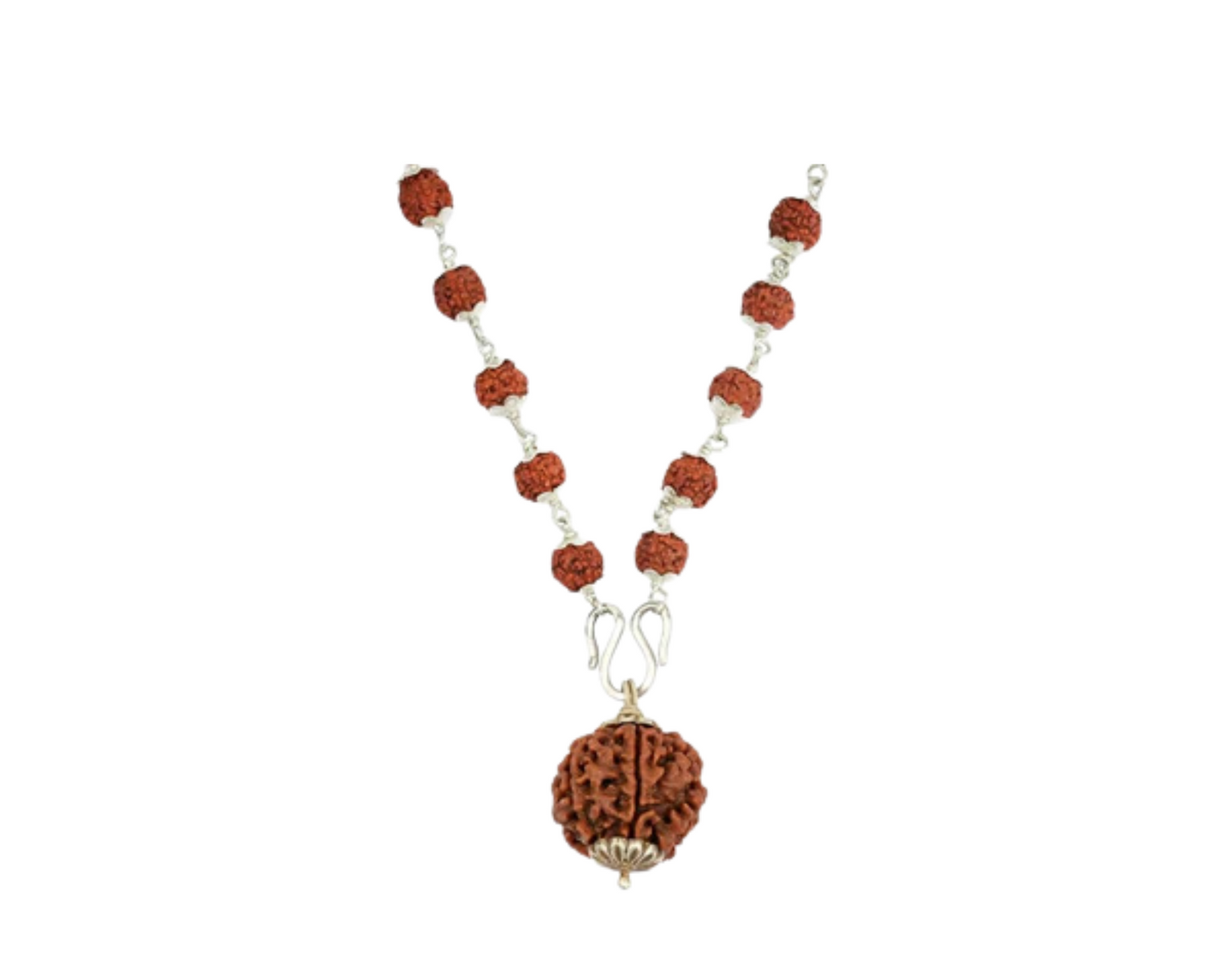 5 Mukhi Silver Rudraksha Mala