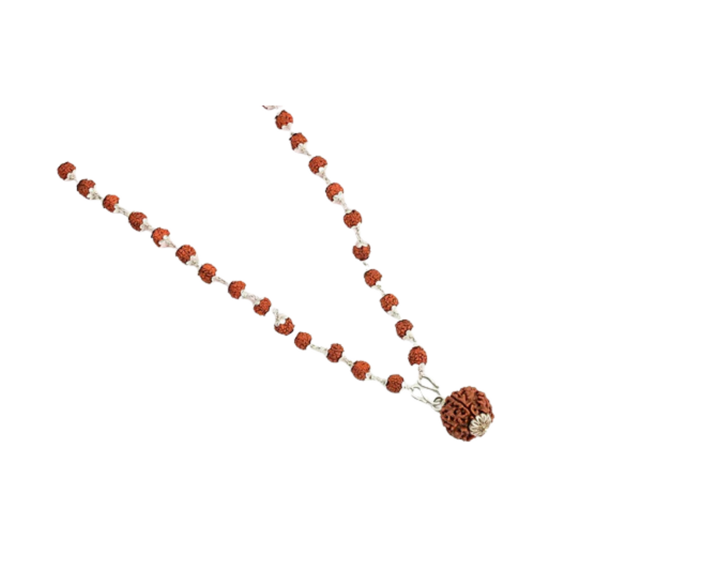 5 Mukhi Silver Rudraksha Mala