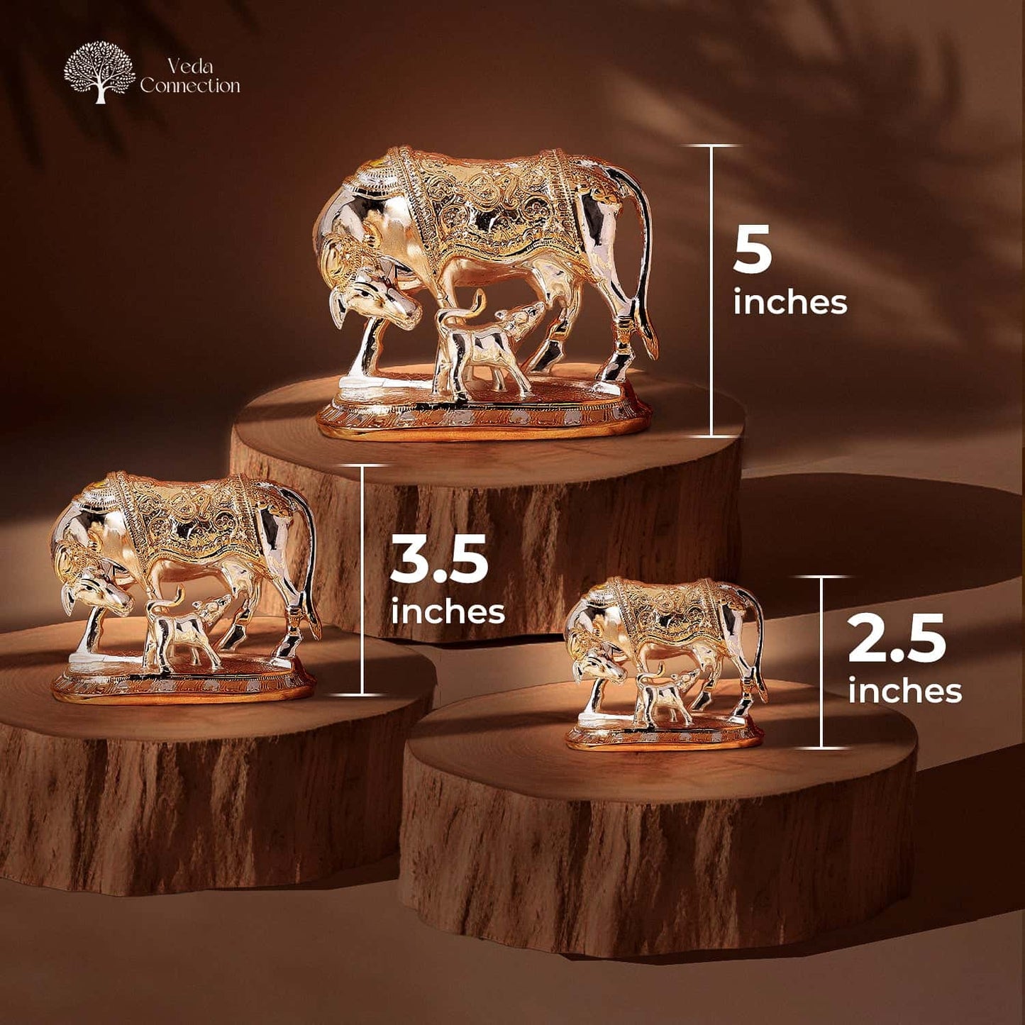 Vastu Kamdhenu Cow with Calf Idol